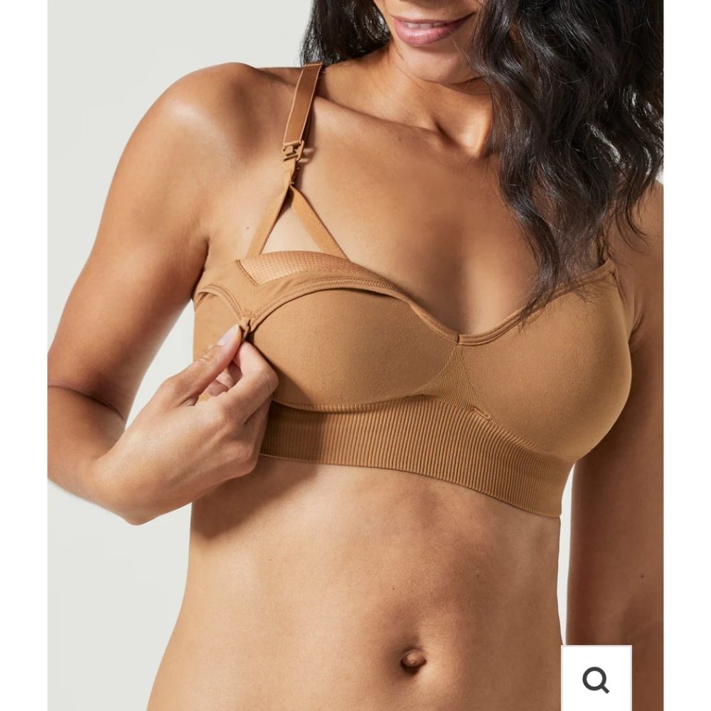 Blanqi like new maternity bra in deep tan